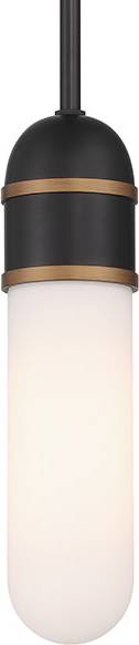 Capsule 3 Inch LED Mini Matte Black Textured Gold