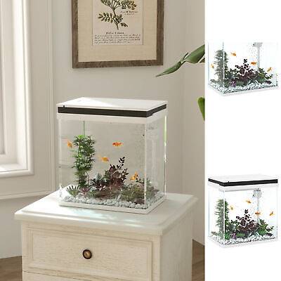 Water filter system Pawhut Glass Fish Tank with Filter System