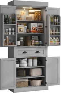 Kitchen pantry storage cabinet Homcom 71 Inch Kitchen Pantry Storage Cabinet