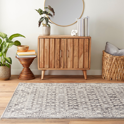 8x10 rugs allen + roth Elisa 8 x 10 Loomed Geometric Area Rug Gray