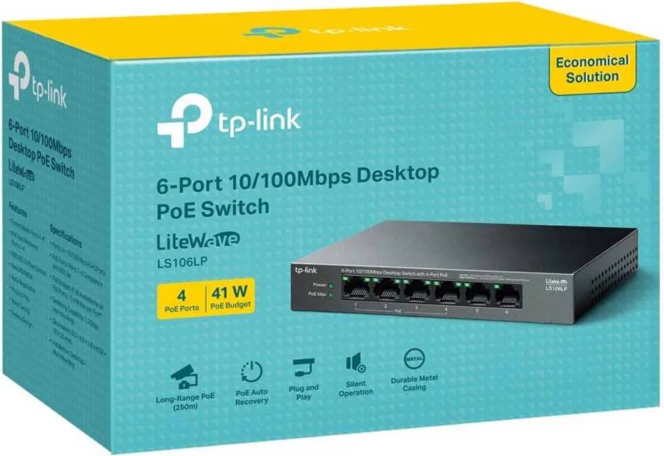 Tp link poe switch TP-Link LiteWave LS106LP V1