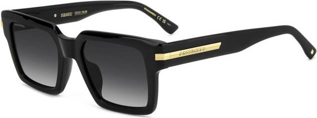 DSquared2 Moderne Firkantede Solbriller D2 Stil - Sort