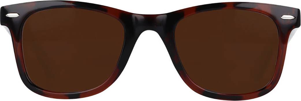 SmartBuy Collection Square Full Rim Plastic Sunglasses - Tortoiseshell