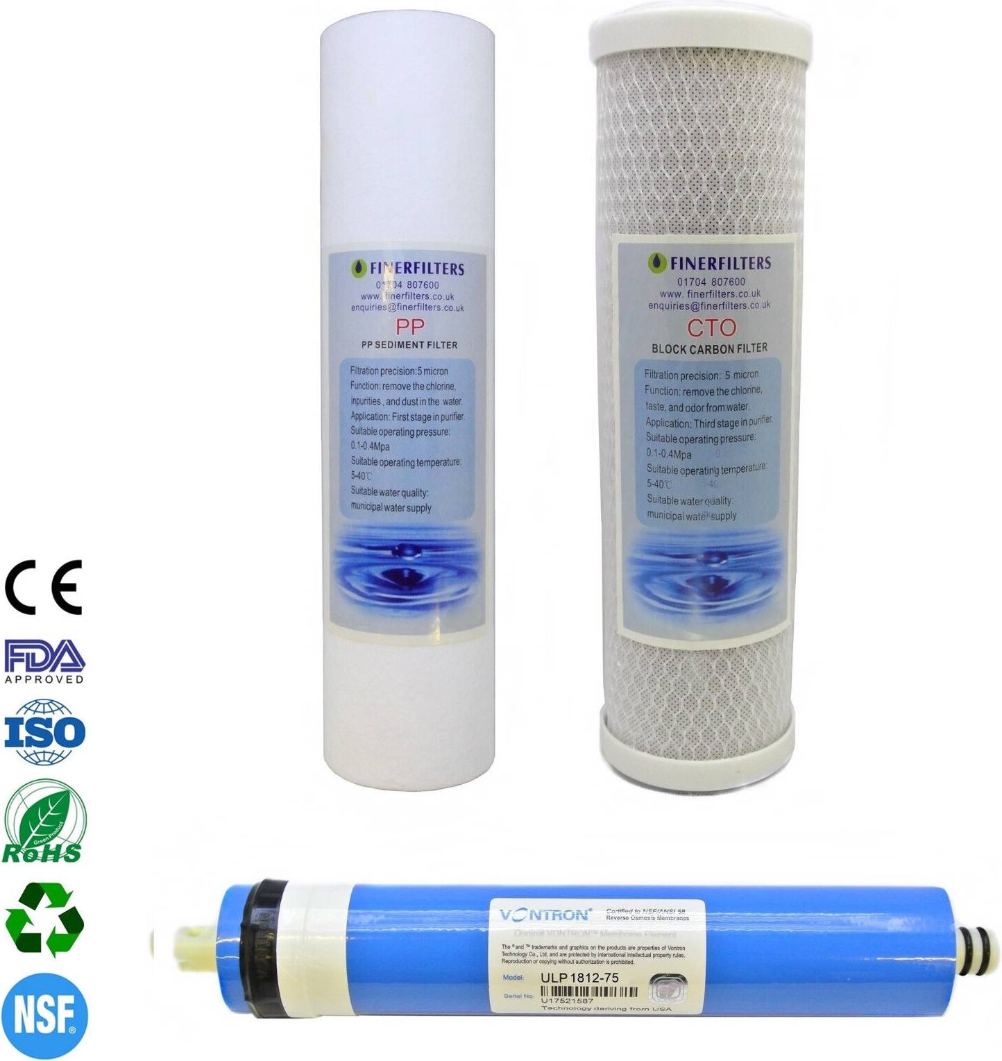 RO Water Filter Pack 75 GPD