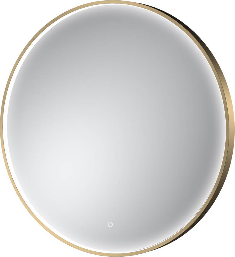 Led 800mm bathroom mirror Balterley Round Inset Framed LED Touch Sensor Mirror 800mm
