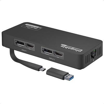 Plugable 4K DisplayPort HDMI Dual Monitor Adapter