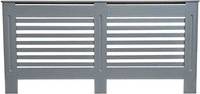 Matt Grey Horizonal Line Radiator Cover Large