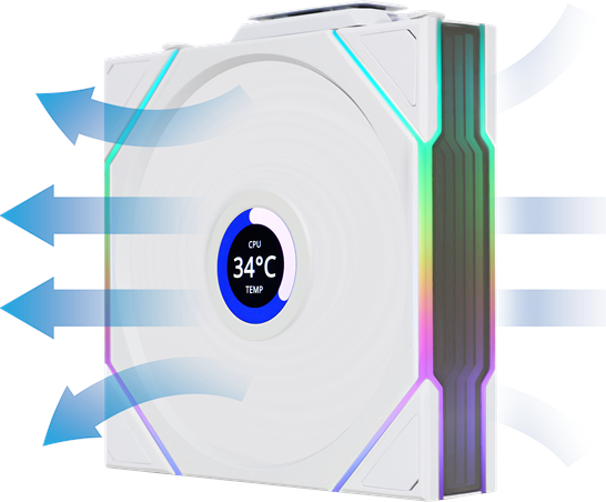 Lian Li UNI FAN TL120 LCD Reverse Blade Case Fan