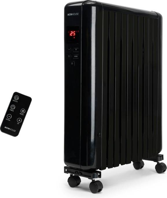 Portable oil radiator 2500w Monhouse 2500W Digital Oil Radiator