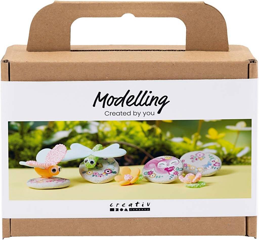 Mini DIY Kit Modellering Sten med Insekt