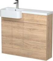 Sink and toilet unit Hudson Reed Fusion Combination Unit 1000mm Wide