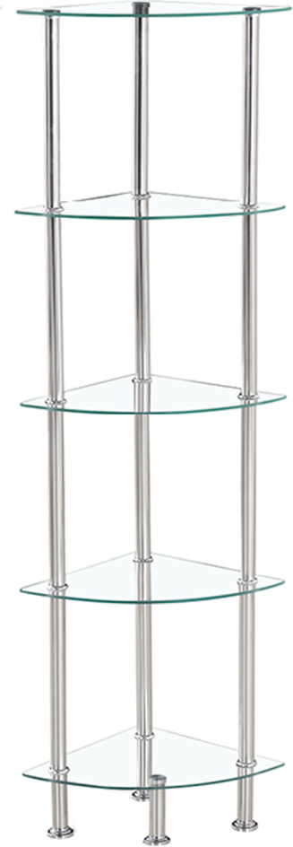 Corner shelf unit Modernique Corner Tempered Glass Tier Shelf Storage Unit Shelving System