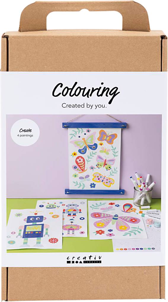 Craft Kit Colouring Butterfly and Robot 1 Pack