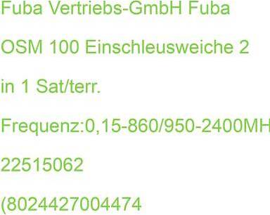 Fuba OSM 100 Satellit Terrestrisk Indsættelsespunkt