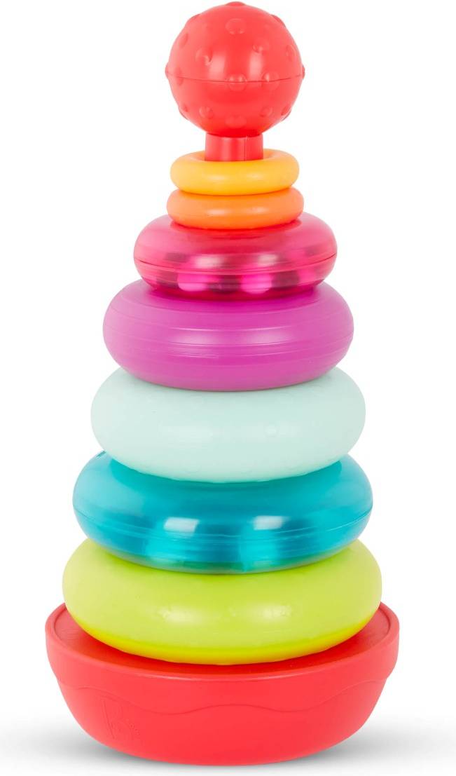B.Toys B Baby Stacking Rings Colorful Teether Set