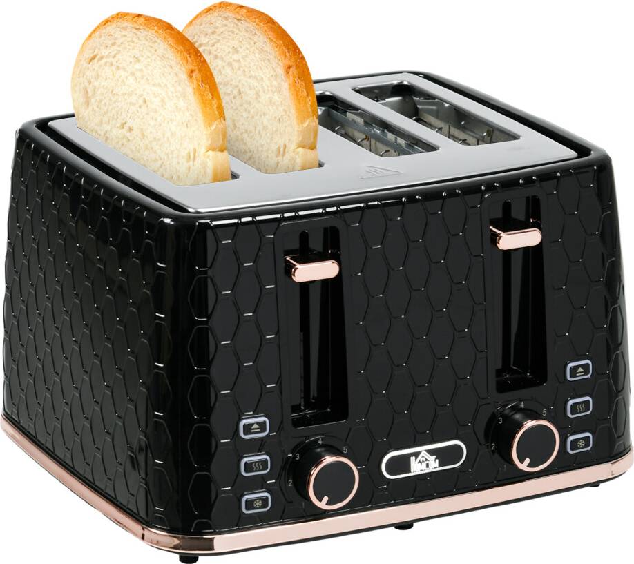Homcom 4 Slice Toaster 1600W