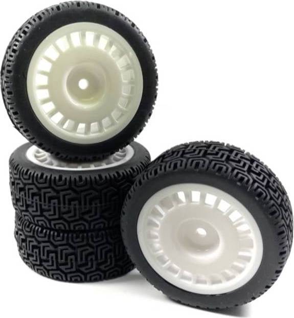 1:10 Rally Rally Winded Ruote Nero 4 Pz