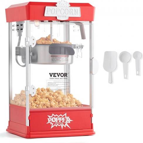 Popcorn machine VEVOR Popcorn Popper Machine 480W 4 Oz Red