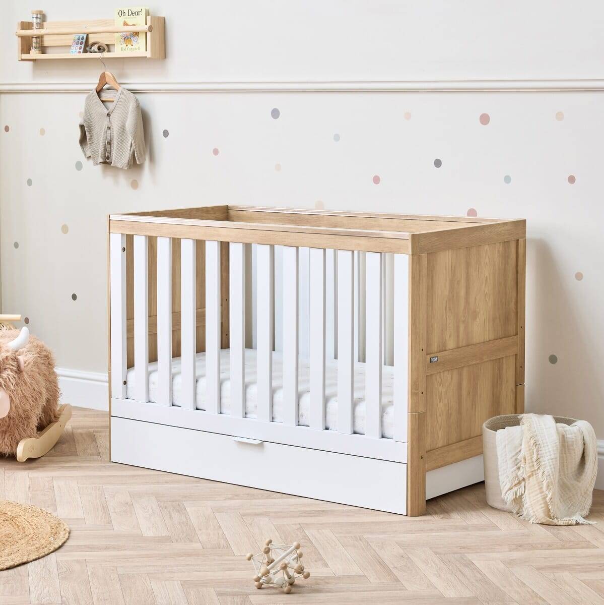 Cot bed cot beds Tutti Bambini Riley Mini Cot Bed with Drawer