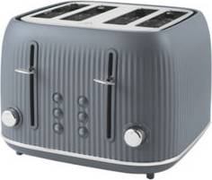 George Home Grey Textured 4-Slice Toaster