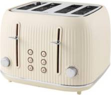 George Home Cream Textured 4-Slice Toaster