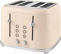 George Home Cream Retro 4-Slice Toaster