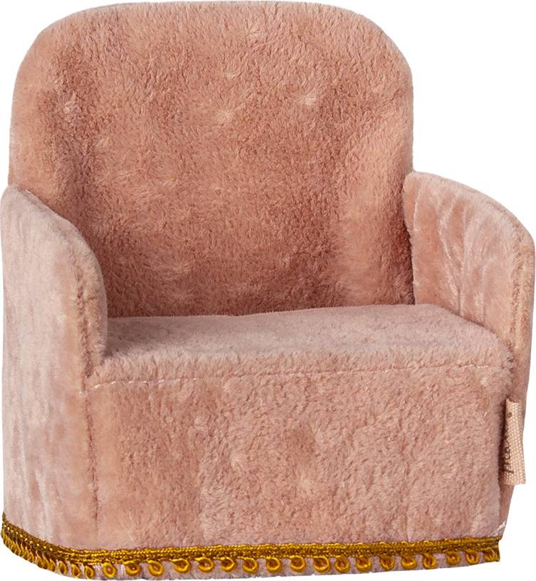 Maileg Foldbar Stol Mus Rosa