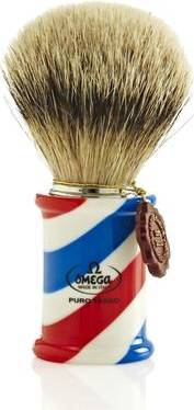 Omega Silvertip Badger Barber Pole Rakborste