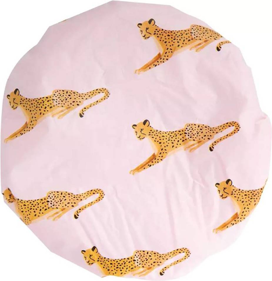 Brushworks Reversible Shower Cap - Leopard Pattern