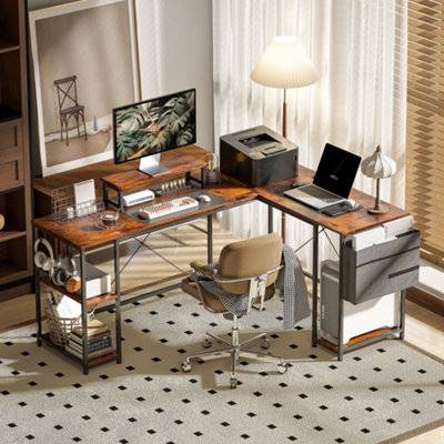 Homcom Reversible L Shaped 168cm Writing Desk