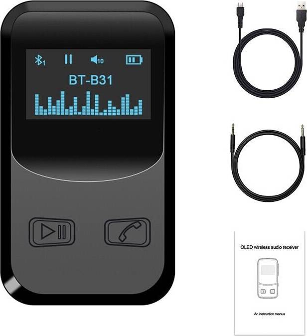 OLED Display Bluetooth 5.0 Audio Receiver Adapter