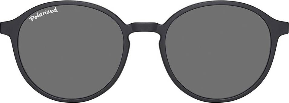 SmartBuy Collection Round Full Rim TR90 Solbriller - Matte Black
