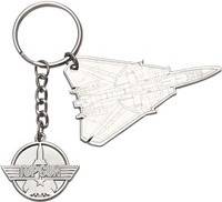 Paramount Metal Fighter Jet Keyring - Silver
