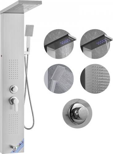 Rainfall shower head with handheld VEVOR Shower Panel System 5 Modes