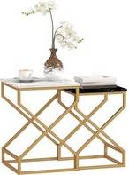 Homcom Nest Of Tables Coffee Set Nesting Table