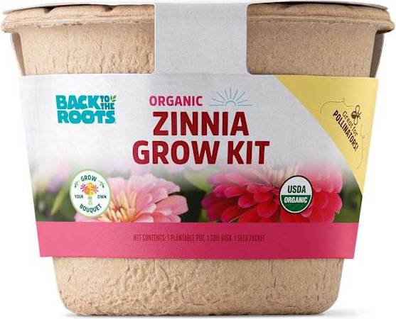 Grow kit At Home Back To Roots Organic Zinnia Grow Kit