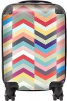 Warren Reed Geometric Multi Colored Chevron Pattern Suitcase Small