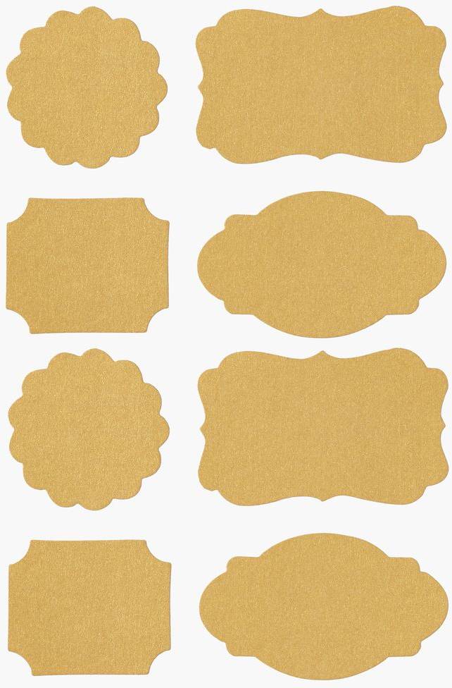 Papier Sticker Etiketten Gold