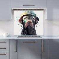Warren Reed Labrador Retriever Dog Kitchen Splashback 600mm x 750mm Splash Guard