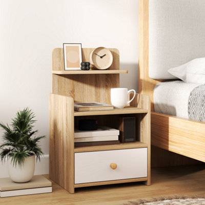 Homcom With Drawer Bedside Table