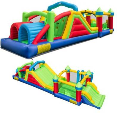 Costway Inflatable Obstacle Course Bounce House