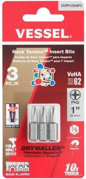 Drywaller PH2 Insert Bit 3 pcs