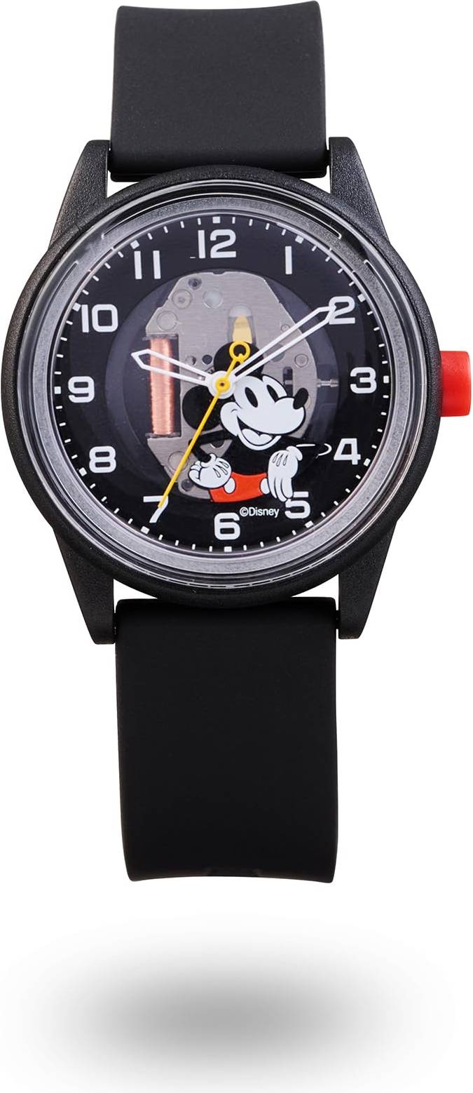 Mickey Black Window Watch R01A-515VK