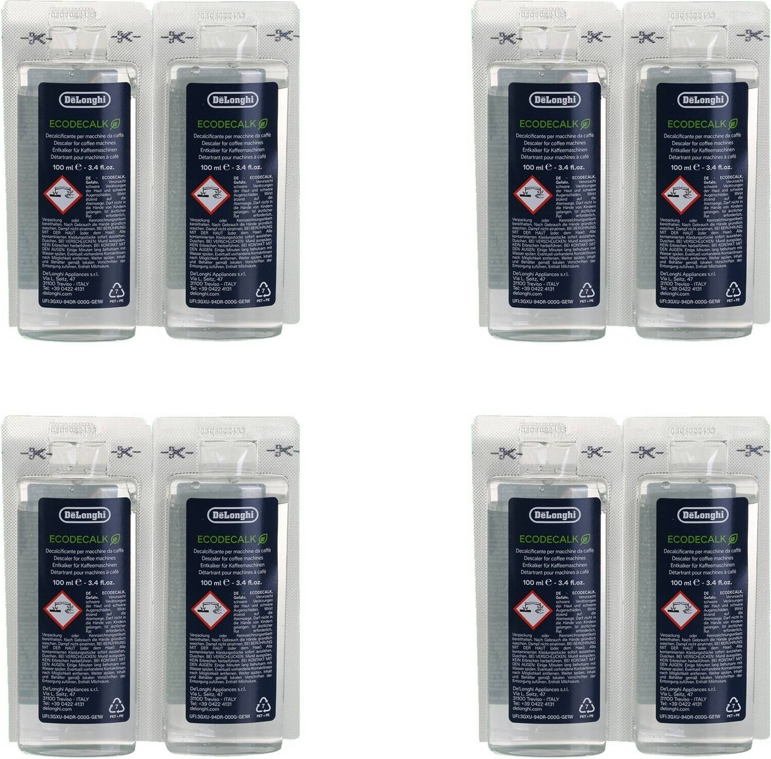 De'Longhi Ecodecalk Mini Coffee Machine Maker 8 x 100ml
