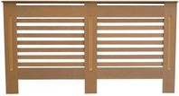 Unpainted Horizontal Line Radiator Cover - Brown