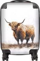 Warren Reed Highland Cow Watercolour Suitcase Small