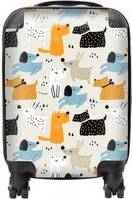 Warren Reed Hand Drawn Dogs Suitcase Brown Small