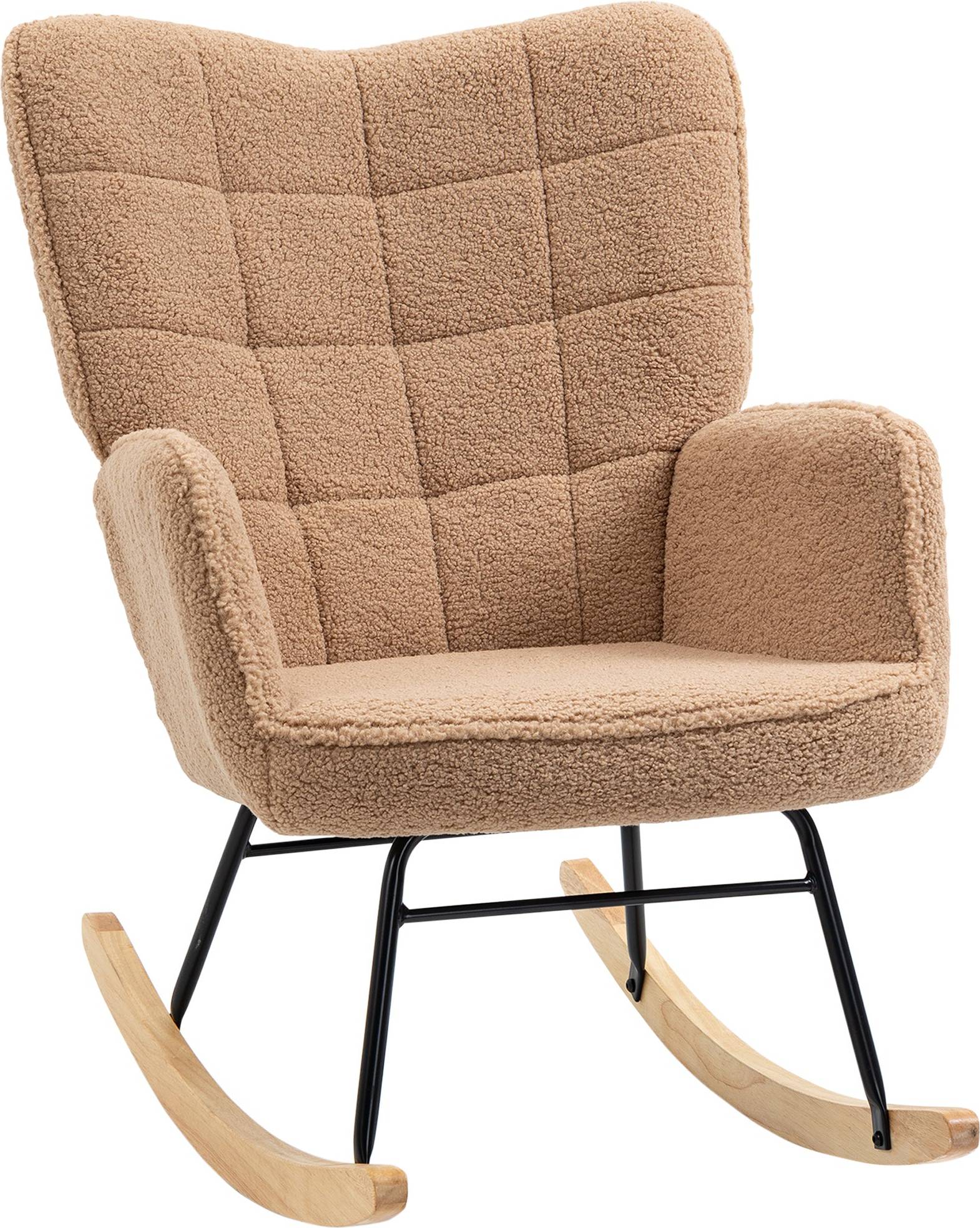 Homcom Wingback Pink Rocking Chair
