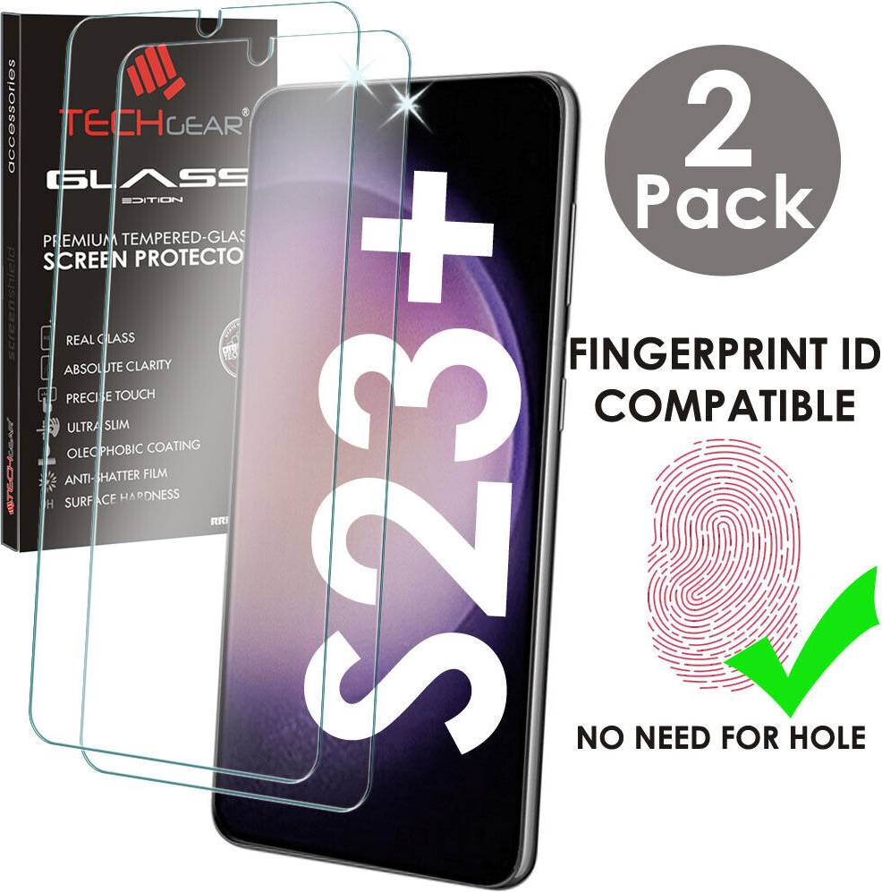 TechGear Finger ID Tempered Glass Screen Protector 2x