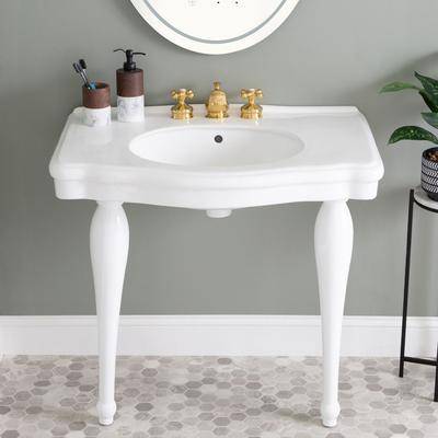 34 inch bathroom vanity Randolph Morris Atwell 34 Inch Console Sink RMM915-8-L